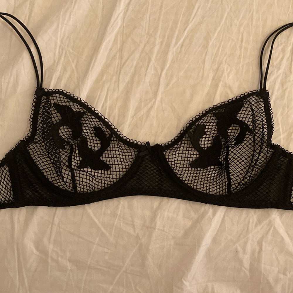 Free People Fishnet Swallow Bra 34C
